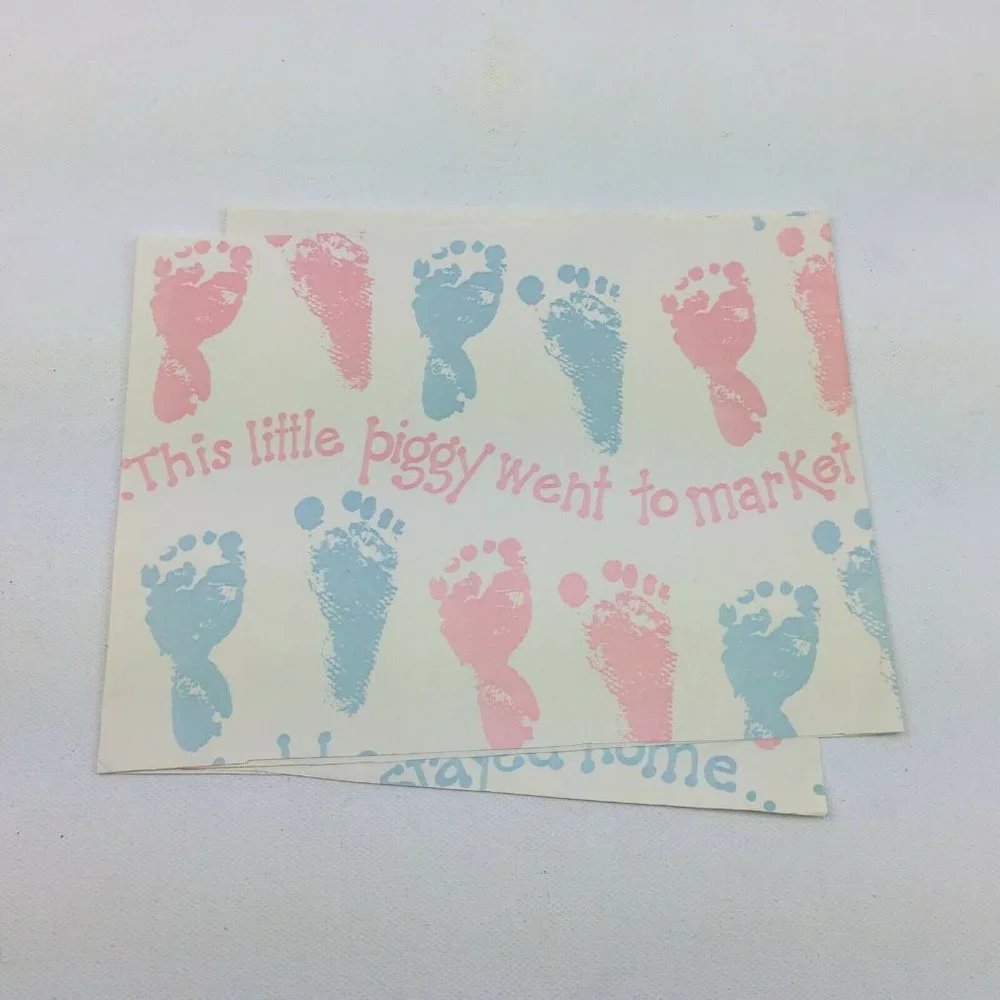 Baby Shower Gender Reveal Neutral Gift Printed Wrapping Paper Present Pink Blue